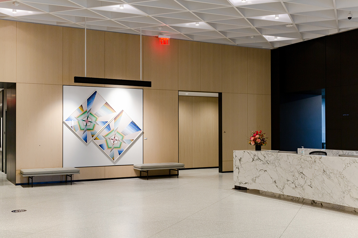 Jewel Glow – Trustworthy #248 by Haegue Yang in the collection at the Deutsche Bank Center, New York