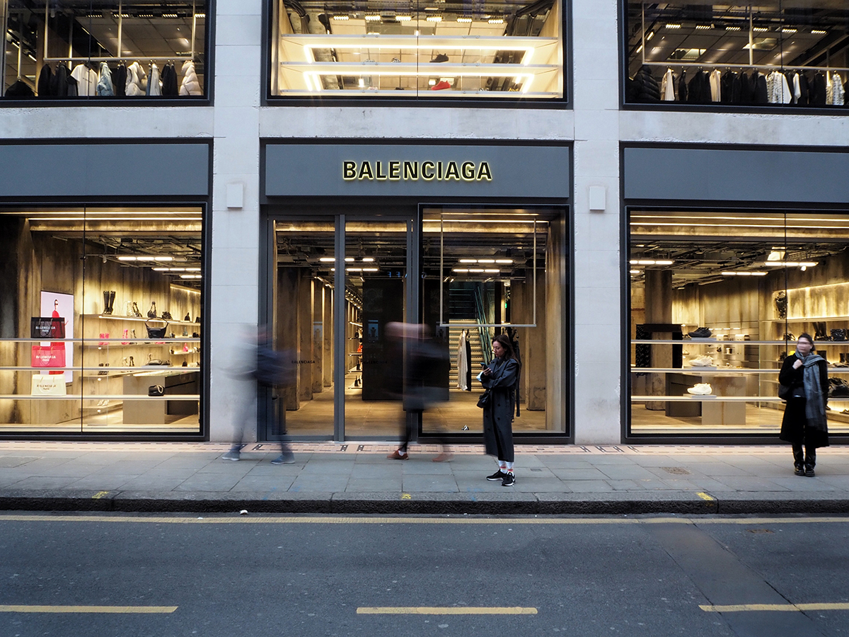 The outside of a Balenciaga store 