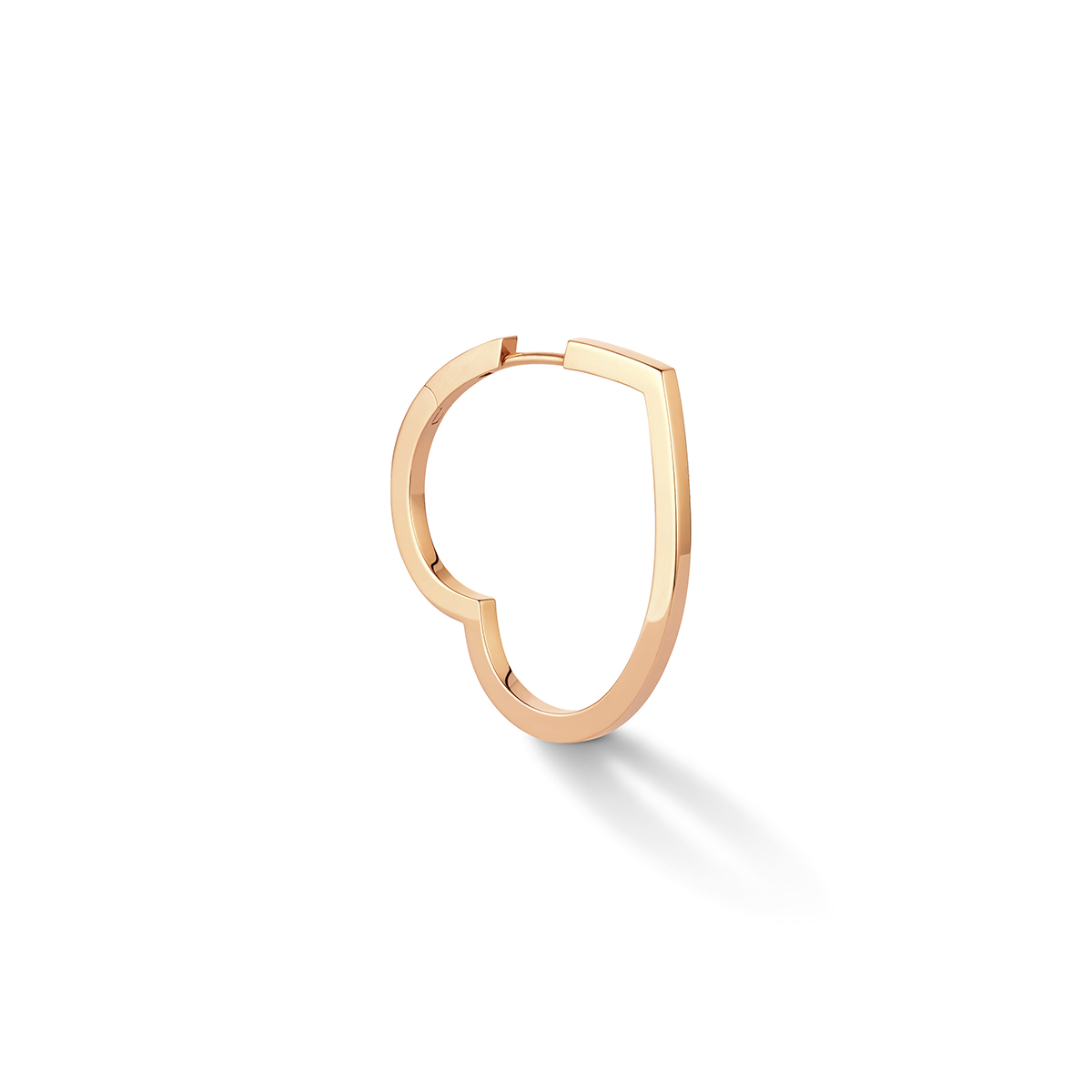 A heart shaped rose gold ring