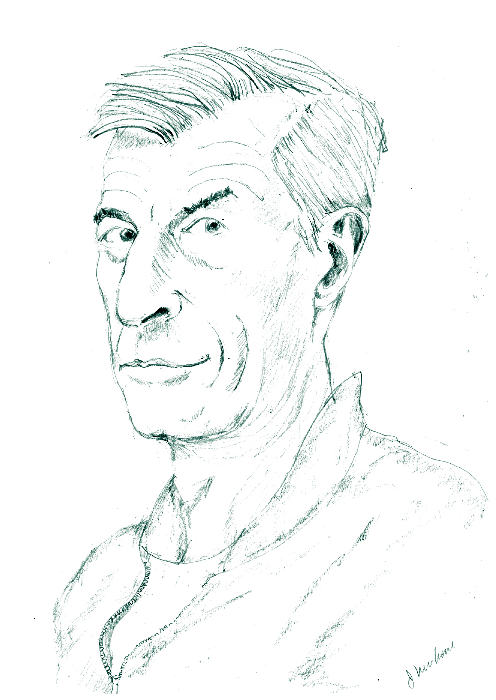 A drawing of a man