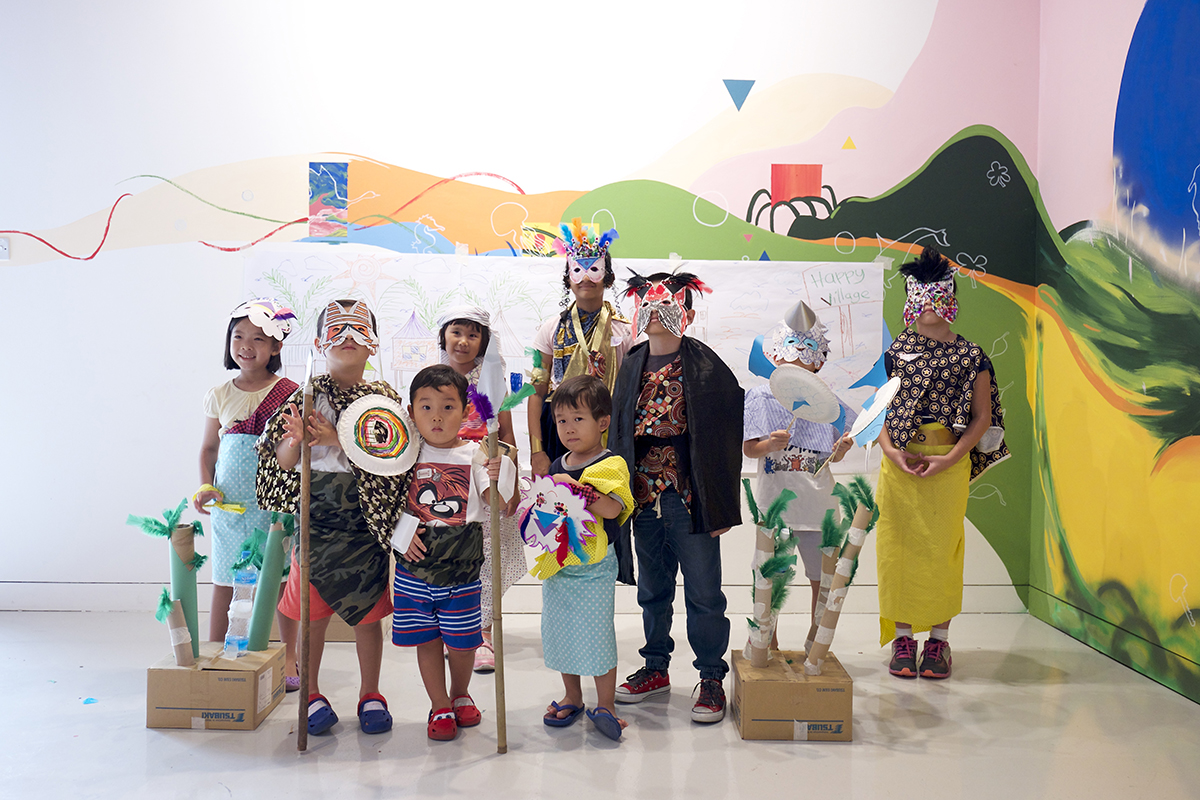 Children wearing costumes