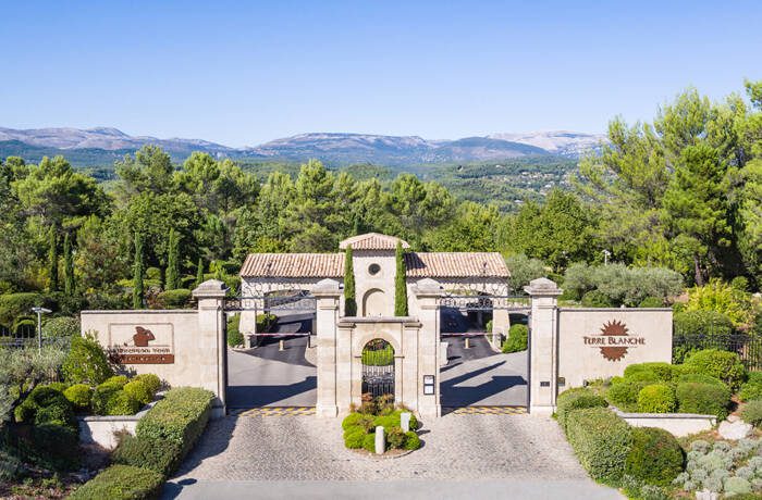 entrance gates to a hotel