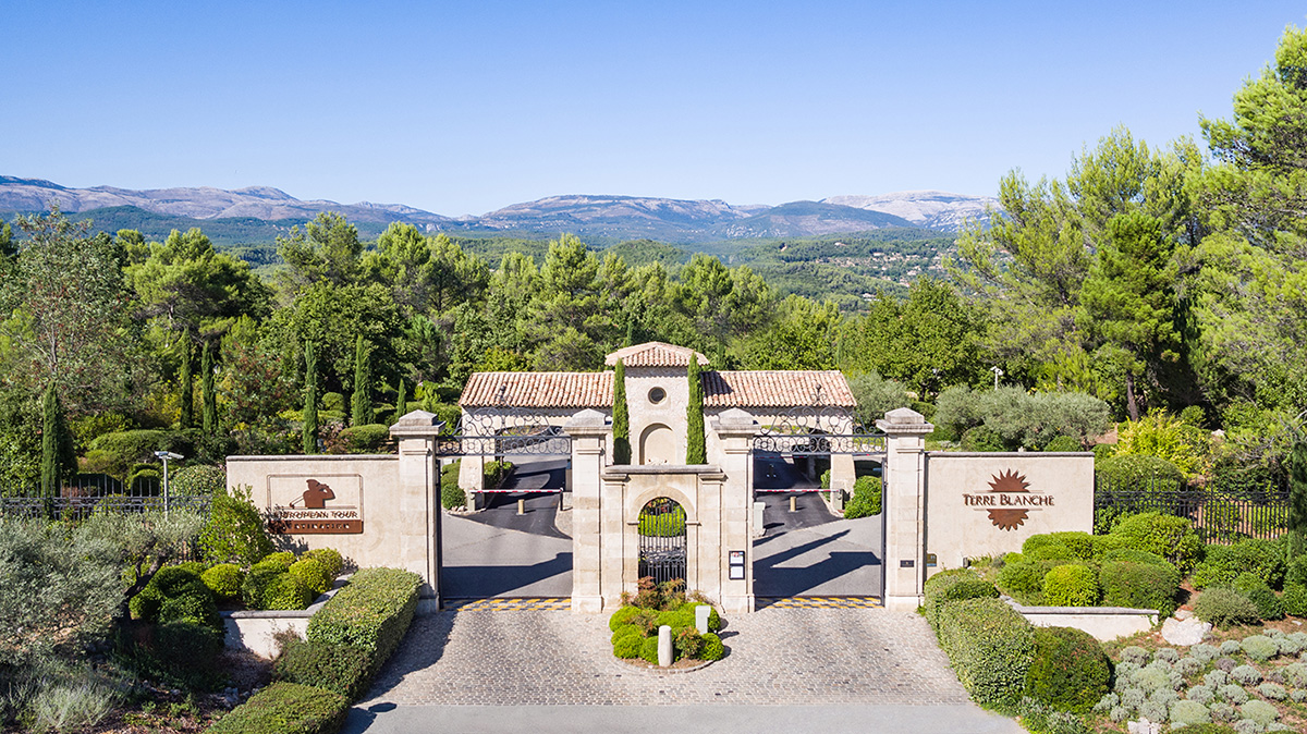 entrance gates to a hotel
